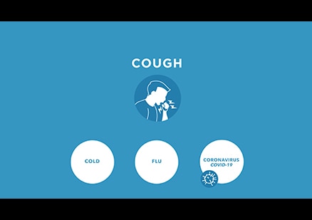 Captura de pantalla del video "Síntomas del COVID-19: Tos"