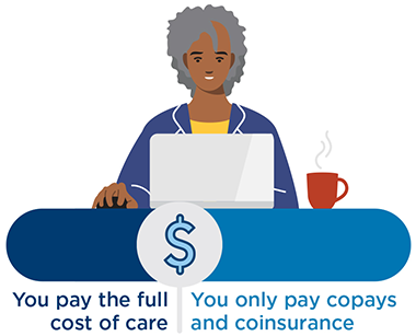 You pay the full cost of care until you reach your deductible. After you only pay copays and coinsurance.